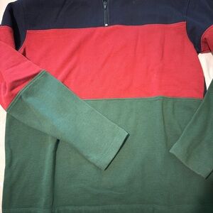PacSun Navy, Burgundy and Green Textured Pullover